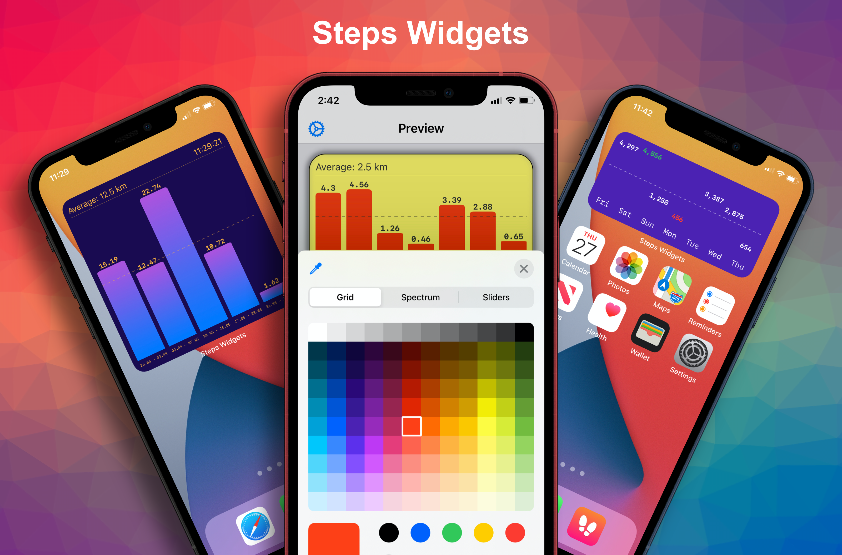 Steps Widgets Preview