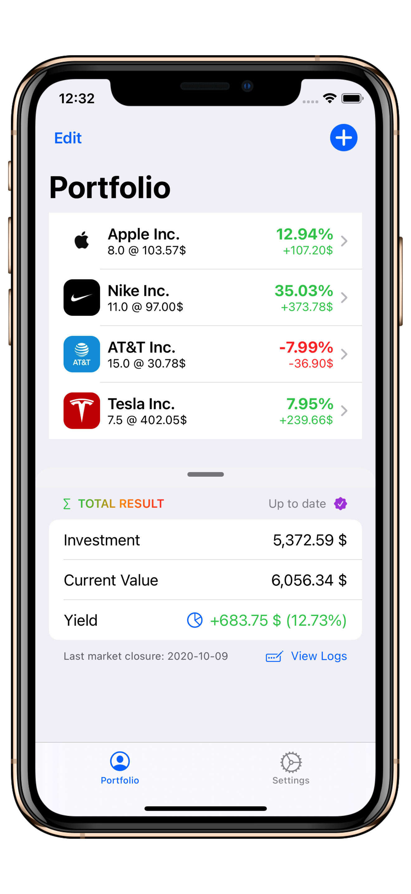 Daily Portfolio Screenshot